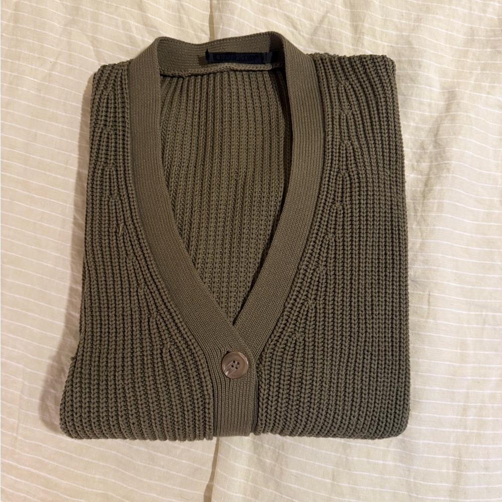 Jenni Kayne Cotton Cocoon Cardigan Sweater - GREEN